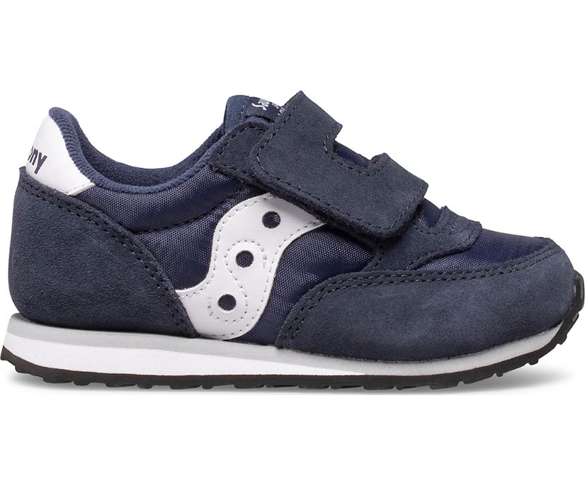 Tenis Saucony Baby Jazz Hook & Loop Niños Azul Marino Blancos | México 705EBCX